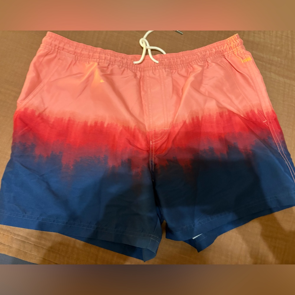American Eagle Outfitters Orange and Cream Shorts